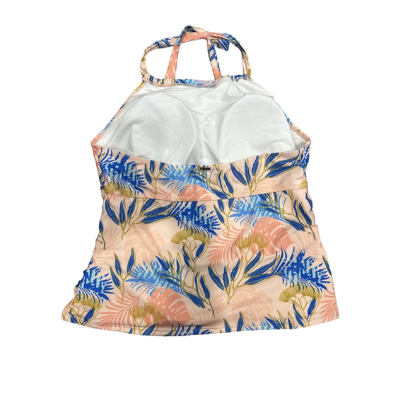 Women's Simply Fit Swimwear Tankini Set 2X Pink Blue Floral - Picture 3 of 6